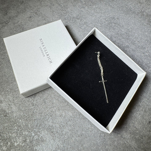 Nina Ullrich Cross and Chain Earring -Single